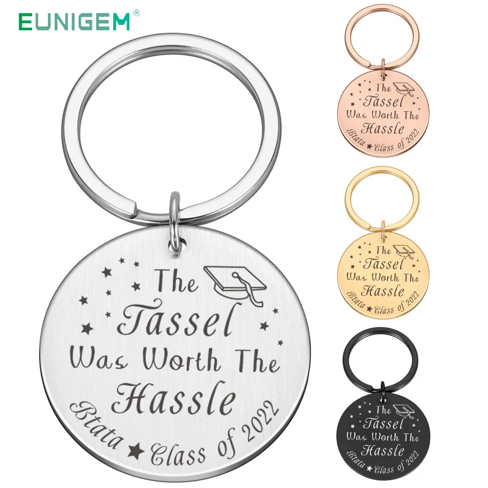 

Keychains Personalized The Tassel Was Worth The Hassle Name Keychains Customized Products Graduated Gift for Graduation Friend