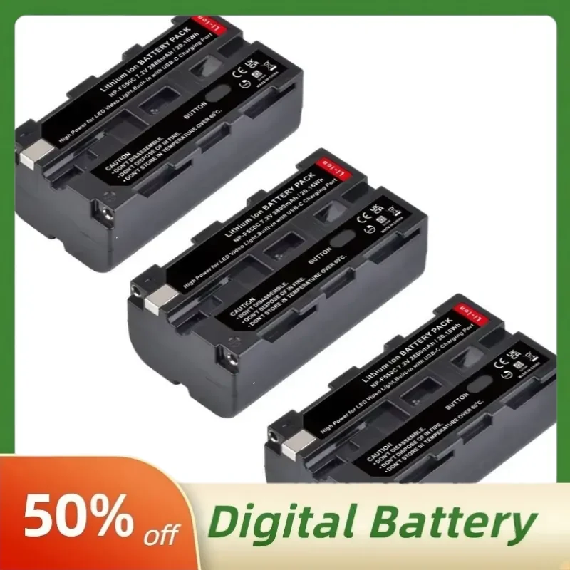 Аккумулятор NP-F550C NP-F550 F570 7.2В 2800мАч с портом быстрой зарядки USB-C для светодиодных видеосветильников Godox и LED-панелей (art.: 3920dbdbbf0e5) - 3920dbdbbf0e5