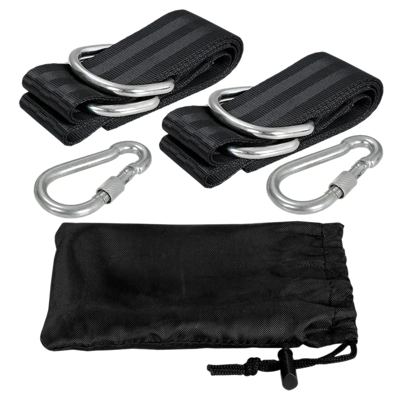 

Tree Swing Straps Kit Hanging Straps Hammock Tree Swing 5Ft With 2 Heavy Duty Carabiner Hooks