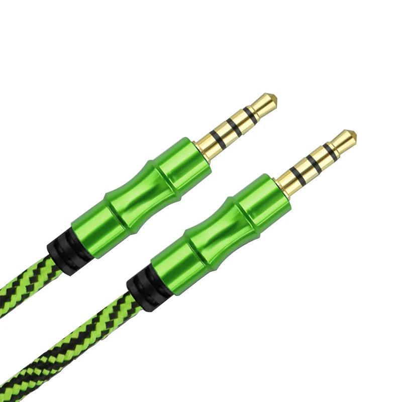 

3.5mm Headphone Cable 4 Poles Gold Plug Male To Male 3.5 Jack Auxiliary Cable Phone Aux Audio Extension Cord 3.5 mm Earphone