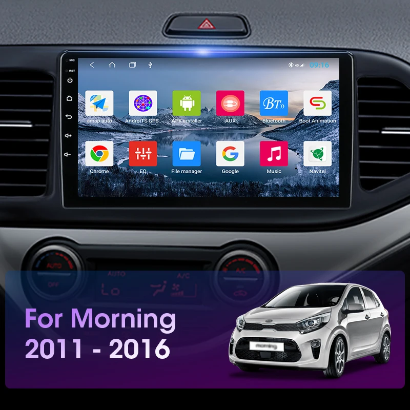 $76.49 JMCQ Android 11 Car Radio For KIA PICANTO Morning 2011-2016 2 din Multimedia video Player GPS Navigaion Auto DVD QLED Screen RDS