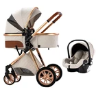 Детская коляска 3 в 1, многофункциональная легкая складная коляска с сиденьем, для новорожденных