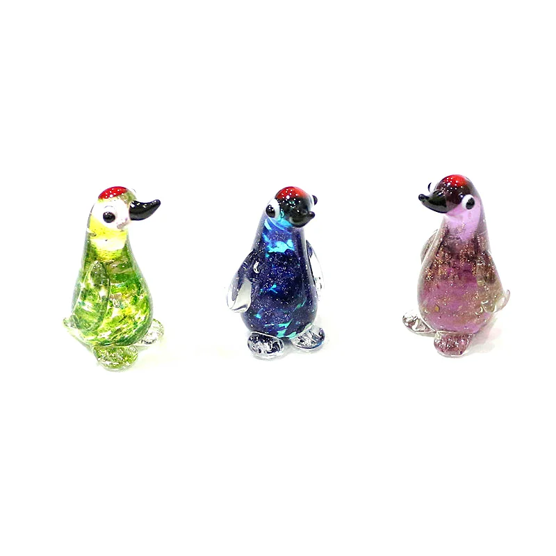 

Colorful Cute Glass Duck Mini Figurine Craft Ornament Easter Animal Tiny Statues Home Table Micro Fairy Garden Decor Accessories