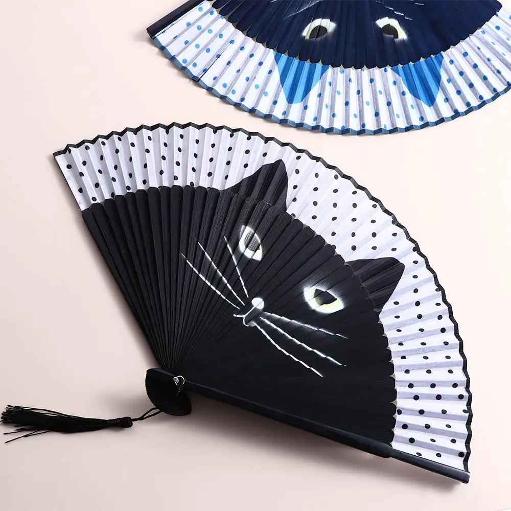 1 шт. изысканный летний подарок ручной работы с кошачьими узорами бамбуковый