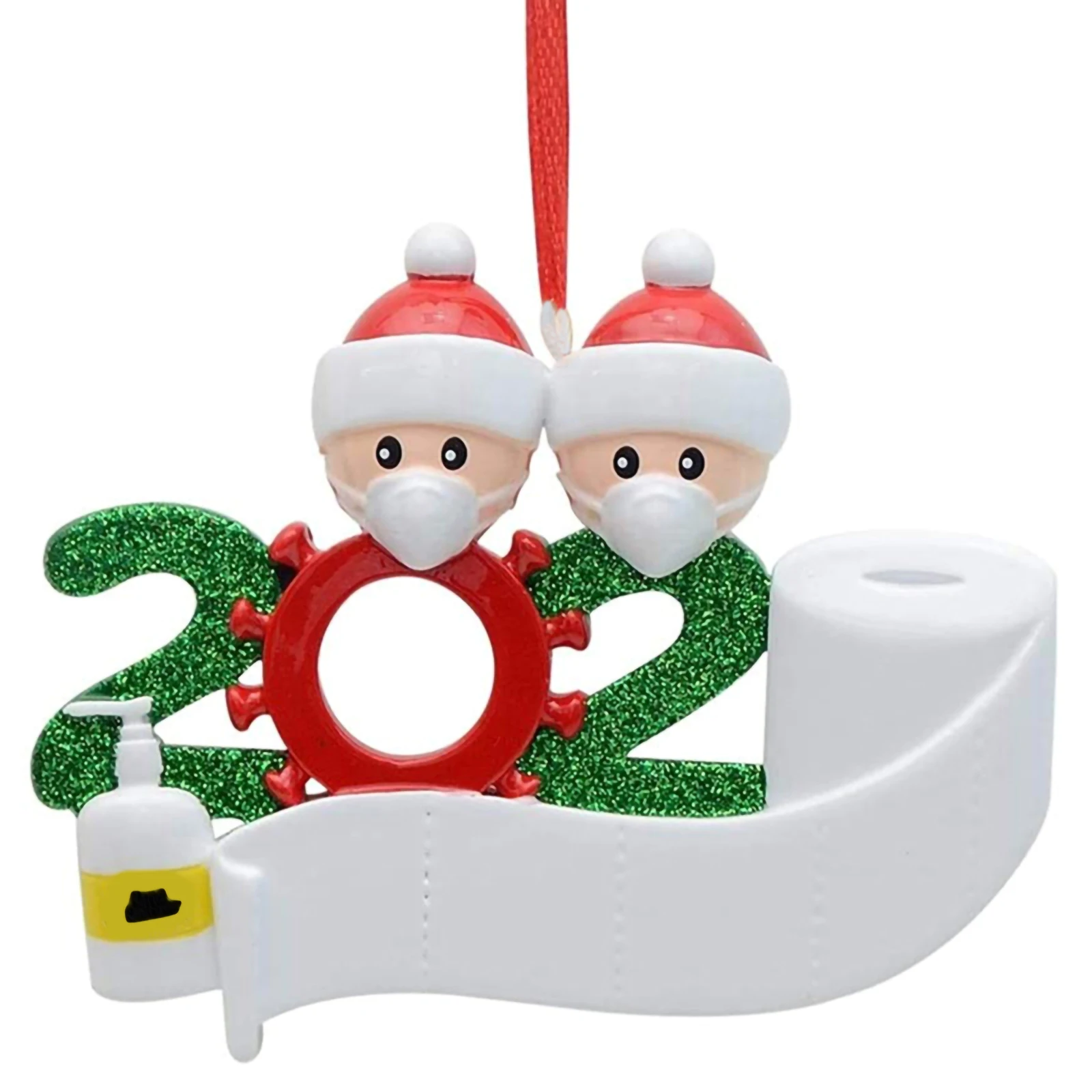

Family of 2 Personalized Ornament DIY Christmas Tree Hanging Decoration Family