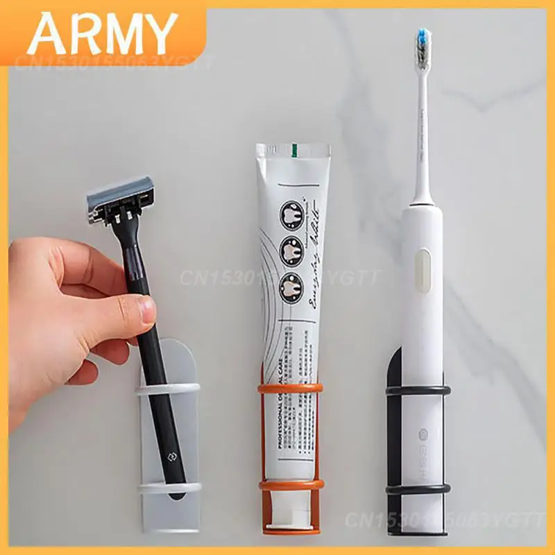 

Настенный держатель для зубных щеток, легкий слив, полка для электрических зубных щеток, без перфорации, аксессуары для ванной комнаты