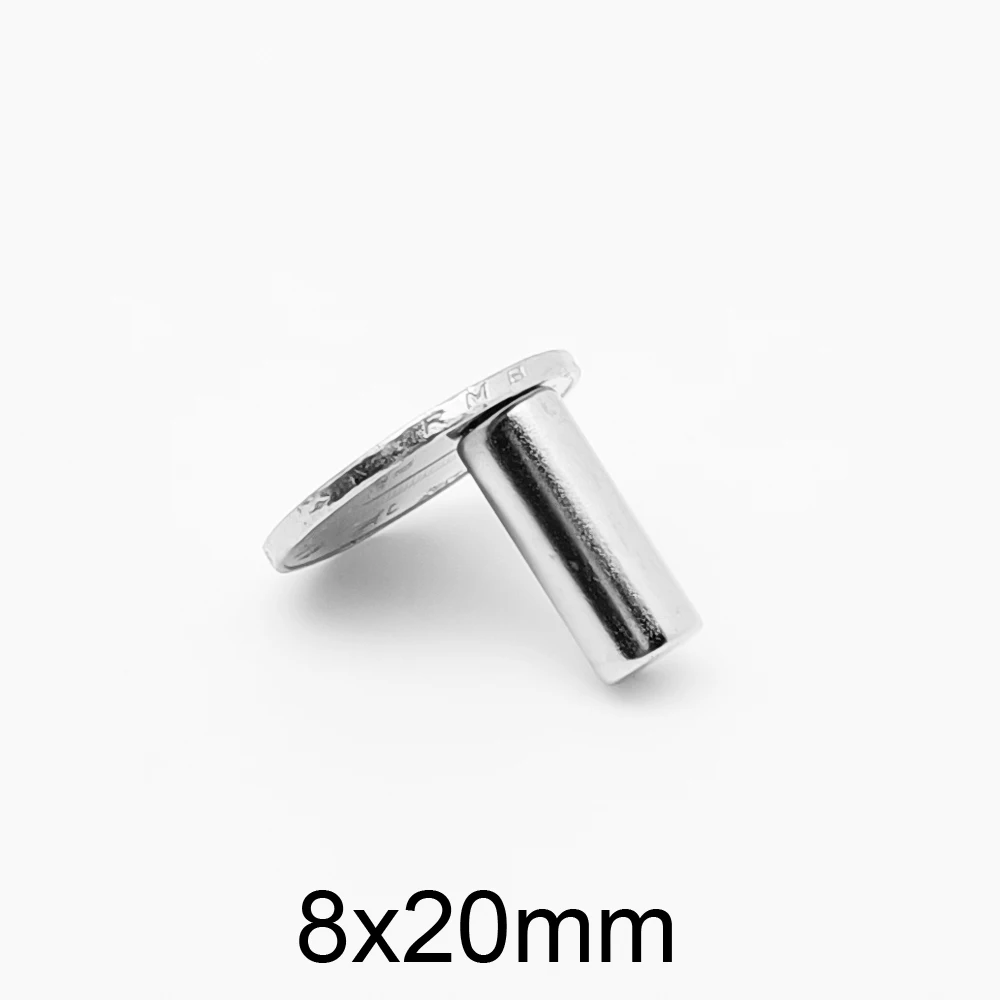 

5/10/20/50 шт., сильный неодимовый магнит, 8x20 мм