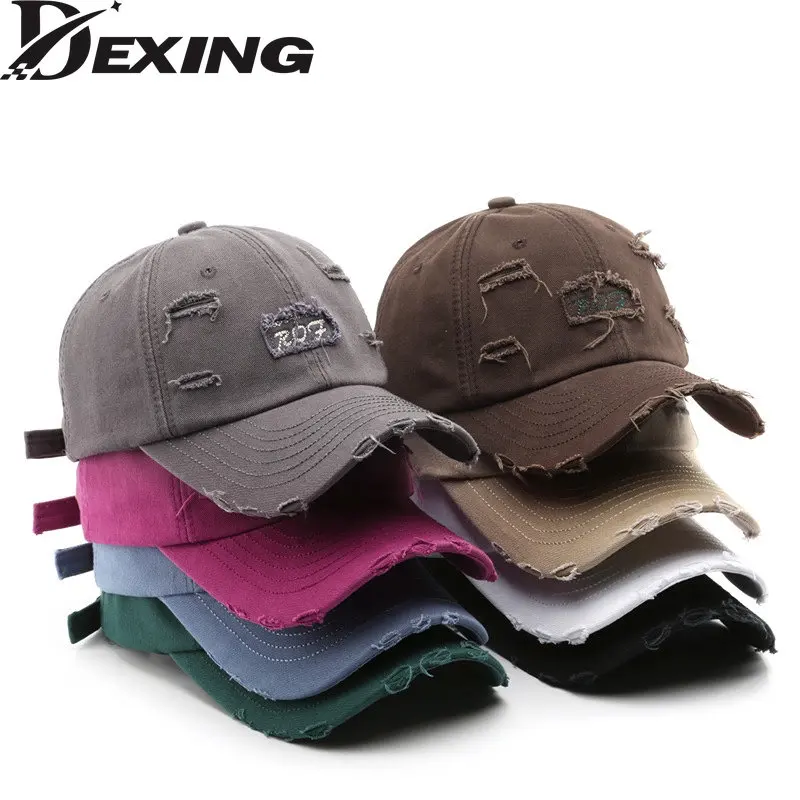 

2023 New Arrival Letter Hole Baseball Cap for Men Women Outdoor Sports Travel Sunscreen Male Cap Soft Dad Hat Gorras