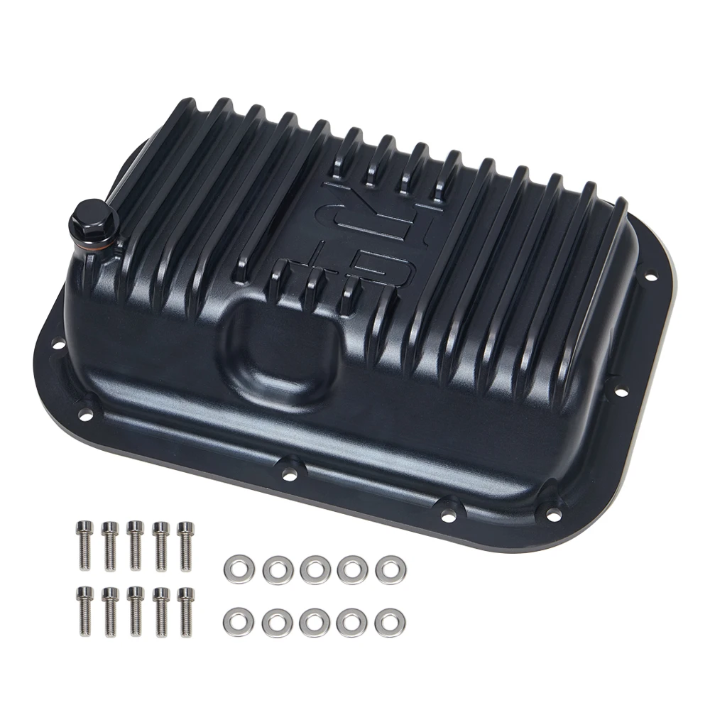 For Nissan GTR R35 VR38DETT VR38 Aluminum CNC Engine Oil Sump Pan With Baffle Black