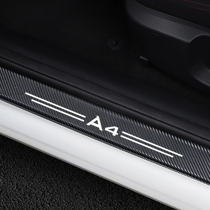 4 шт. наклейки на пороги автомобиля для Audi A4 B5 B6 B7 B8 B9