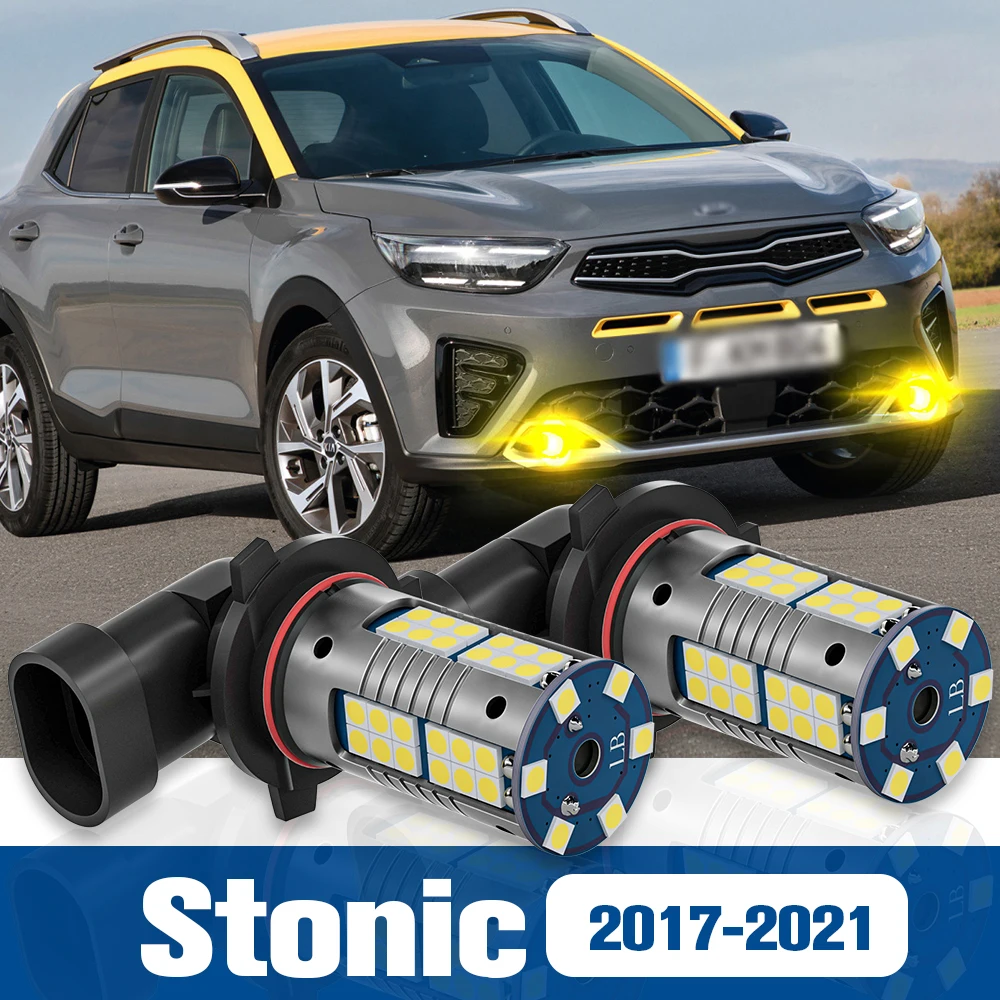 

2pcs LED Fog Light Blub Lamp Accessories Canbus For Kia Stonic 2017 2018 2019 2020 2021