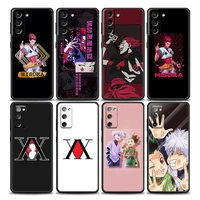 anime x hunter hisoka phone case for samsung s7 edge s8 s9 s10 s10e lite s20 plus ultra s21fe soft silicone