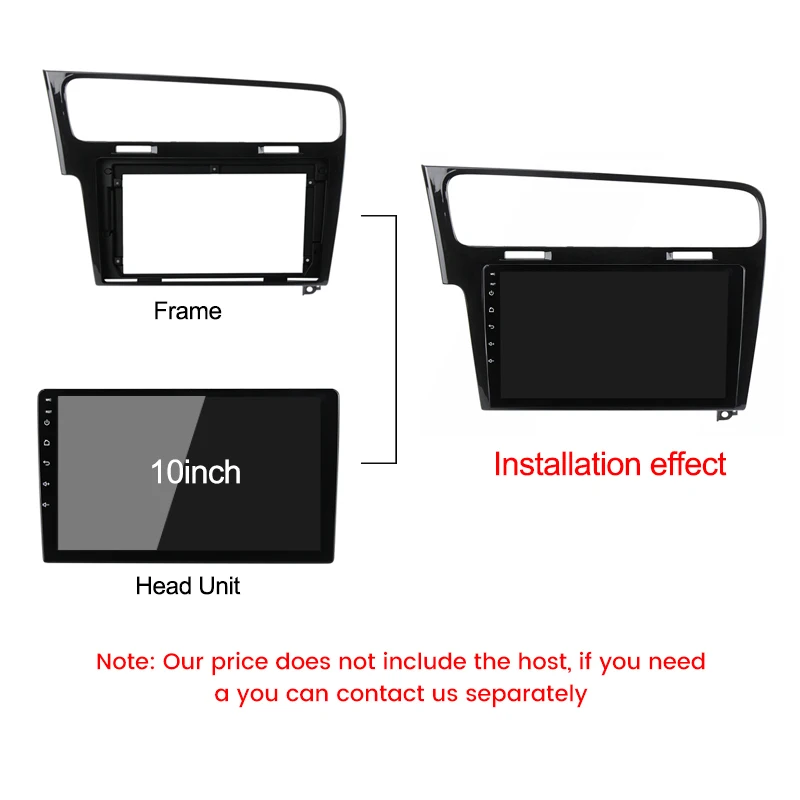 2 Din Автомобильная рама для Фольксваген Гольф 7 Golf7 2013-2017 DVD монтажный комплект