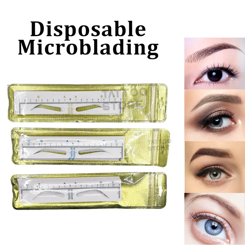 

Disposable Microblading Eyebrow Stencils Stickers Eyebrow Ruler Sticker Stencil Stickers Permanent MeasureTools eyebrow shaper