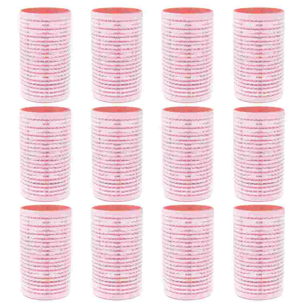 

12 Pcs Self Adhesive Hair Rollers Curler Curly Artifact Bangs Nylon Curlers Women