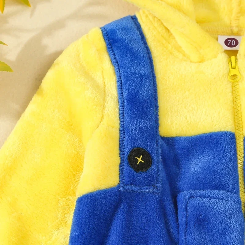 VISgogo детский флисовый комбинезон для мальчиков двухсекционный на молнии с