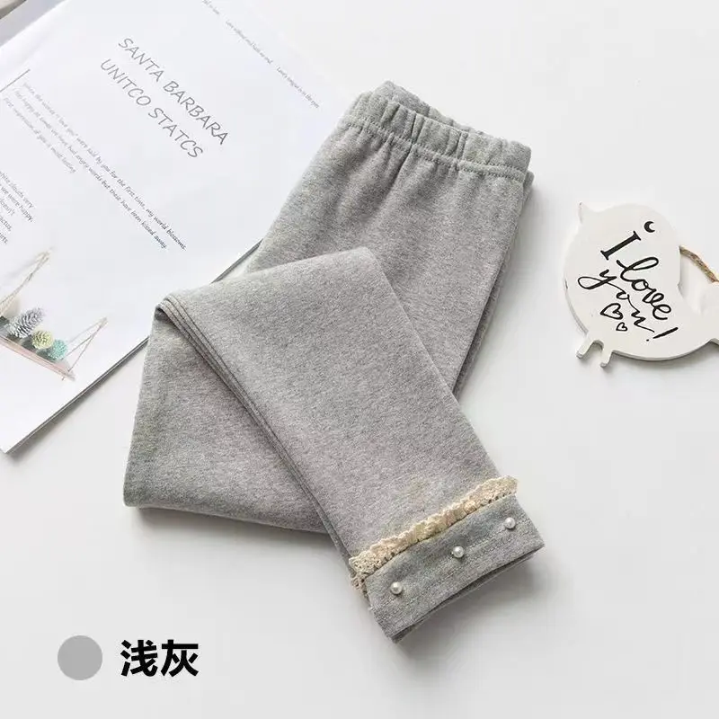

New spring and autumn children's leggings lace girls pants children's cotton pants girls leggings elastic 12M-6-10T girls casual