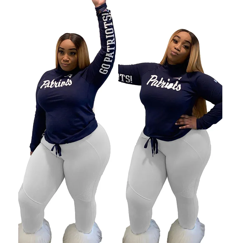 

Summer 2022 Women Clothing Lace-Up Mesh Plus Size Sets Solid Alphabet Print Casual Turtleneck Set Wholesale Dropshipping