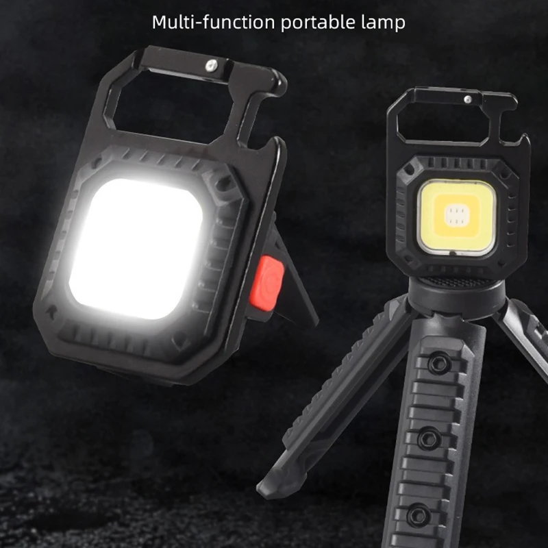 Купи Mini Work Portable Camping Emergency Light Usb Rechargeable COB LED Flashlight Keychain Safety Hammer Outer Multi Tools за 176 рублей в магазине AliExpress