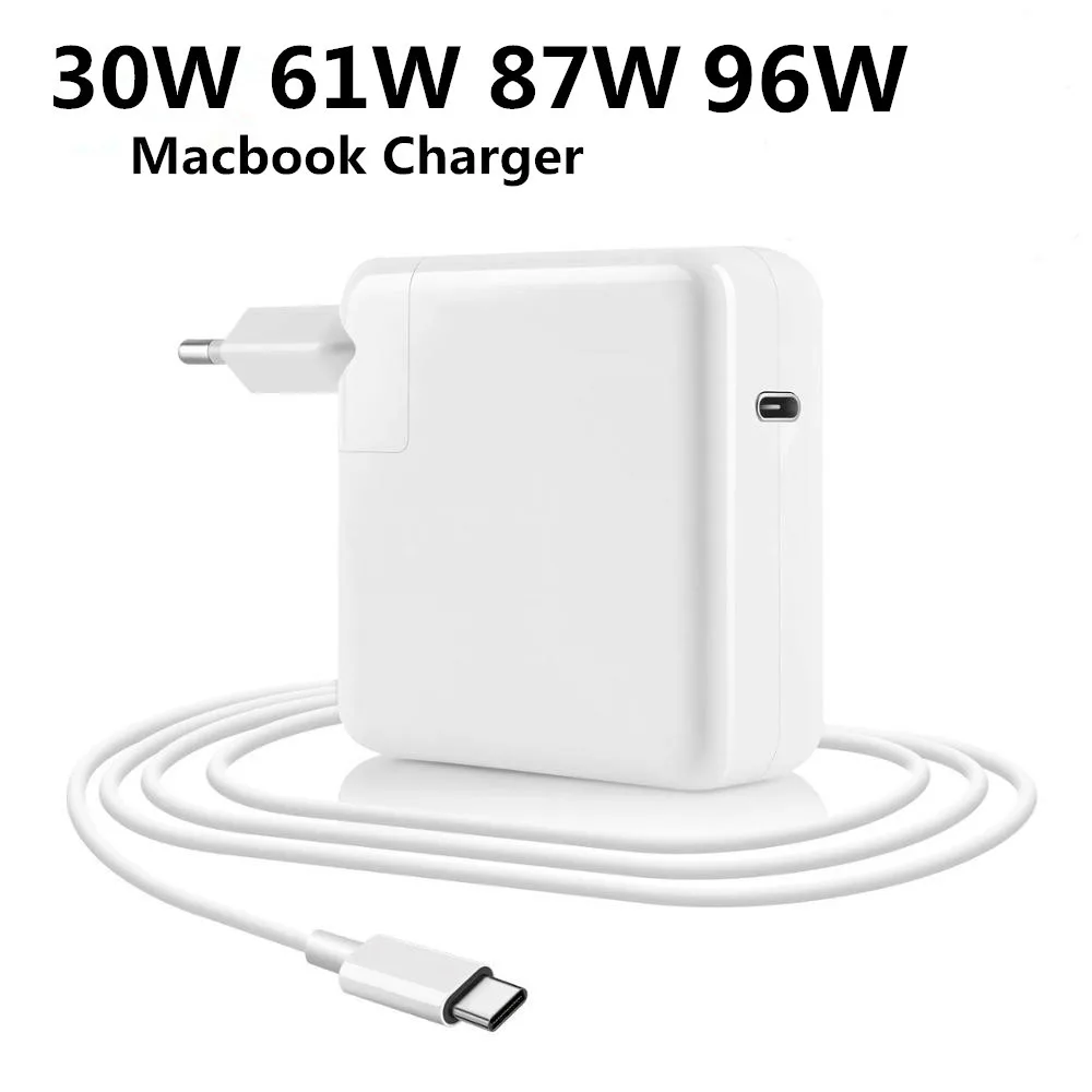 

30W 61W 87W 96W PD USB-C Notebook Laptops Power Adapter Type-C Fast Charger For MacBook Pro 12 inch 13 inch 2016-2019 Touch Bar