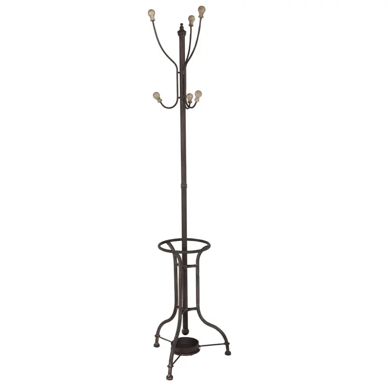 

17" x 72" Black Metal Coat Rack, 1-Piece
