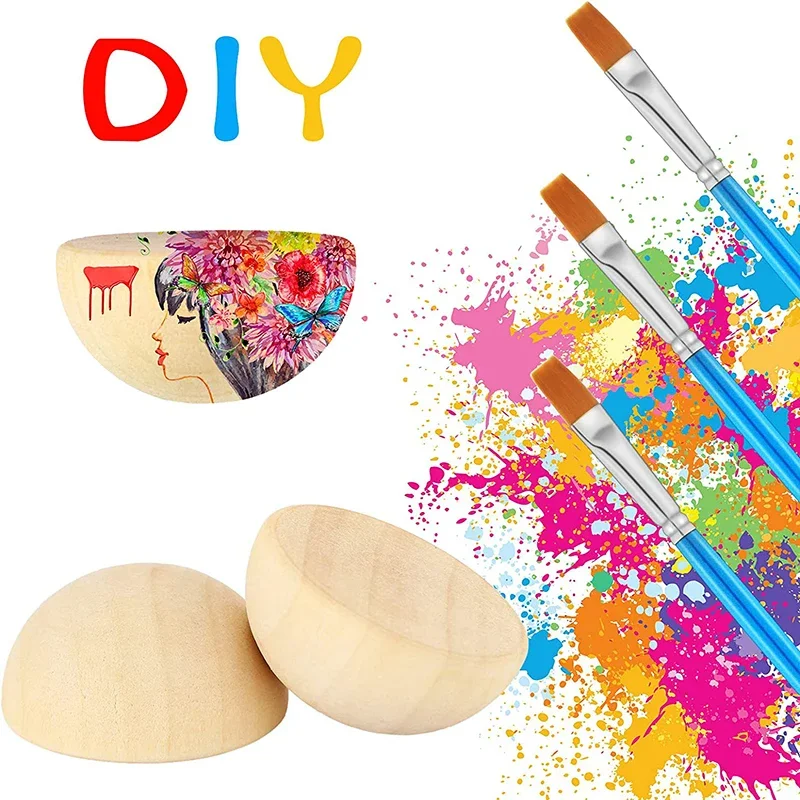 1-50 шт. полудеревянные бусины из натурального дерева разделенные круглые