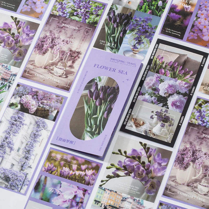 

20 Sheets Sea of Flowers In The Distance Decorative Stickers Ins Plants Material Craft Scrapbooking Label Diary Journal Planner