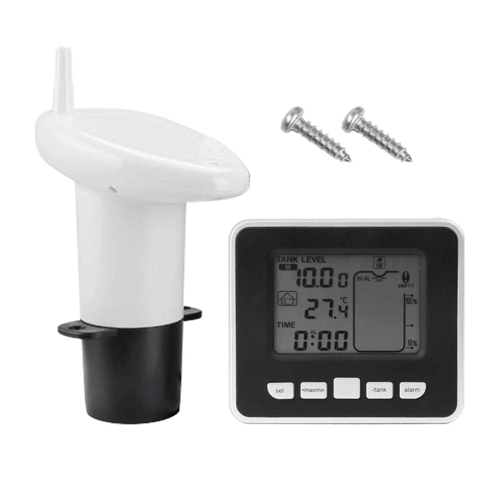 

Беспроводной датчик уровня жидкости ультразвуковой датчик температуры Будильник Светодиодный дисплей измерительные инструменты
