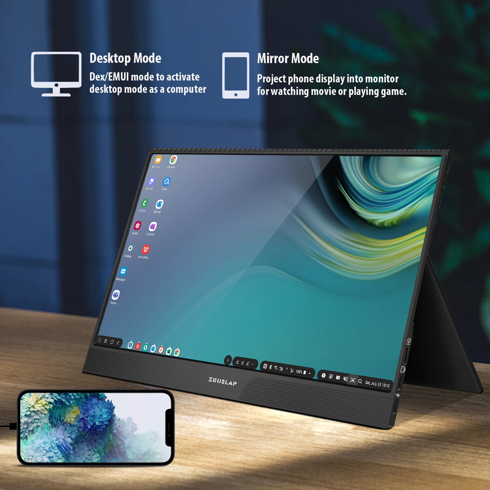 Фото ZEUSLAP 15 6 "FHD IPS сенсорный портативный экран для Samsung Dex Macbook Pro PS3/4/5 Xbox переключатель ZEUSLAP 15 6 "FHD IPS сенсорный портативный экран для Samsung Dex Macbook Pro PS3/4/5 Xbox переключатель