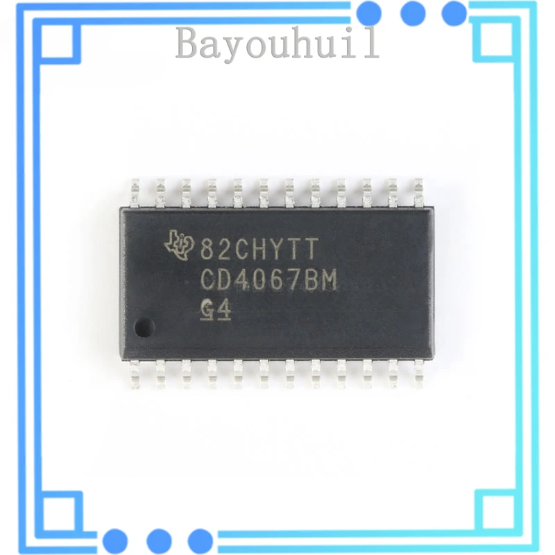 

10PCS original authentic CD4067BM96 SOIC-24 CMOS single 16-channel analog multiplexer chip