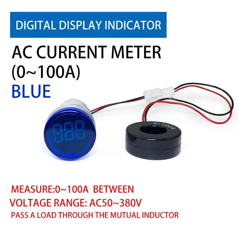 Цифровой дисплей Ad16-22dsv mini измеритель переменного тока 60-500 В общий индикатор