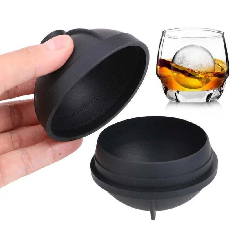 

Creative 6cm Silicone Round Hockey Whiskey Ice Cube Maker Tray Tools Bar Sphere Mold Party Kitchen Ball Mould