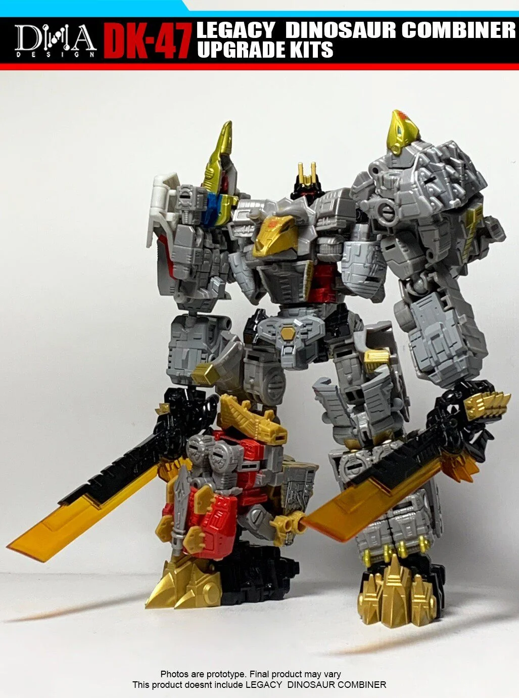 Фото Комплект для модернизации DNA DK-47 DK47 для LEGO Core-class Volcanicus DINOSAUR COMBINER, аксессуары из ABS-пластика №4