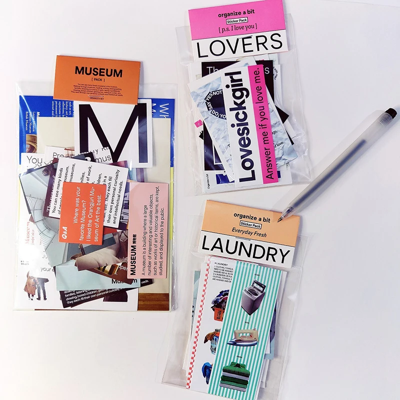 

Laundry Themed Decorative Stickers Pack Material Paper Card Label Diary Albums Korean Stationery Journal Planner