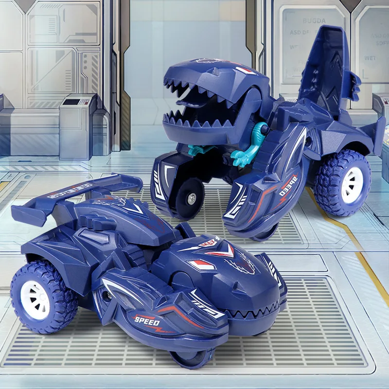 

Transforming Dinosaur Car Deformation Car Toys Inertial Sliding Dino Car Automatic Transform Toy Boys Amazing Gifts Kids Toy