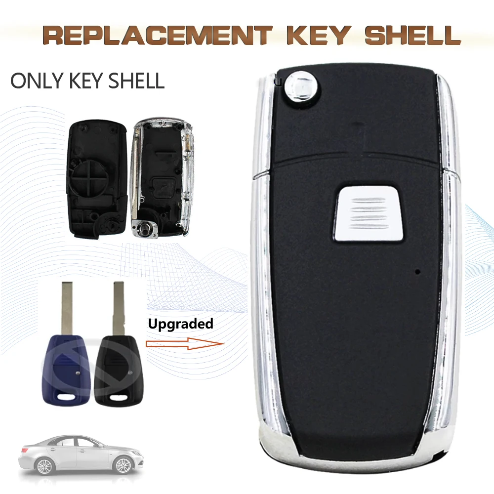 

KEYECU 1 Button Modified Flip Remote Car Key Shell Case Fob for Fiat Punto Doblo Bravo Palio Stilo SIP22 Blade Uncut