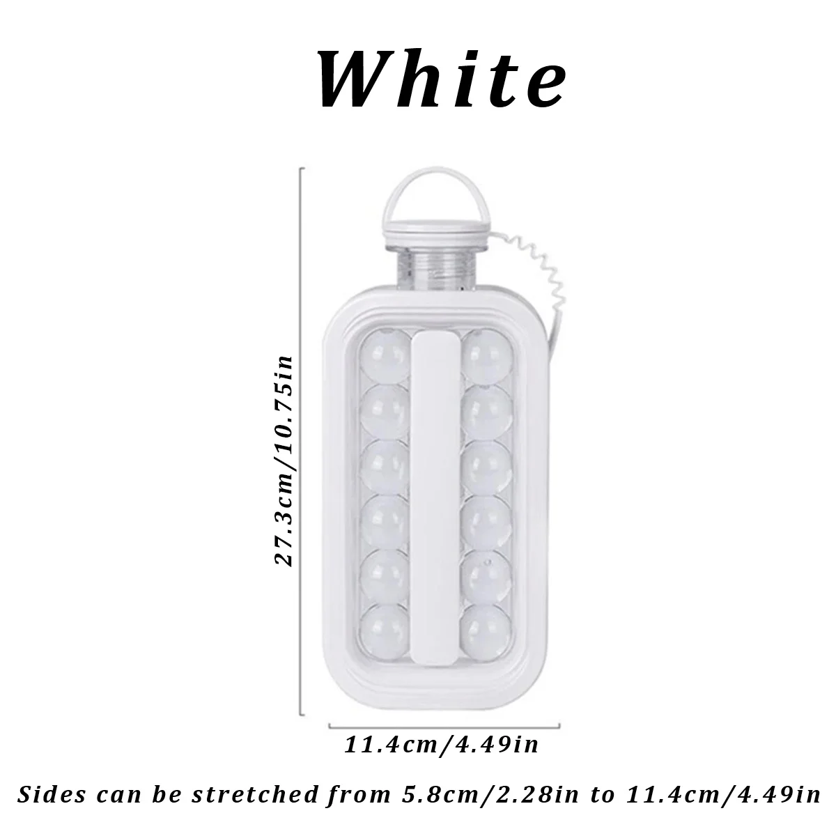 

Портативная Форма Для Ледяных Шаров 2-в-1 С Бутылкой Для Воды, Силиконовый Лоток Для Кубиков Льда Для Домашнего Офиса, Пикника