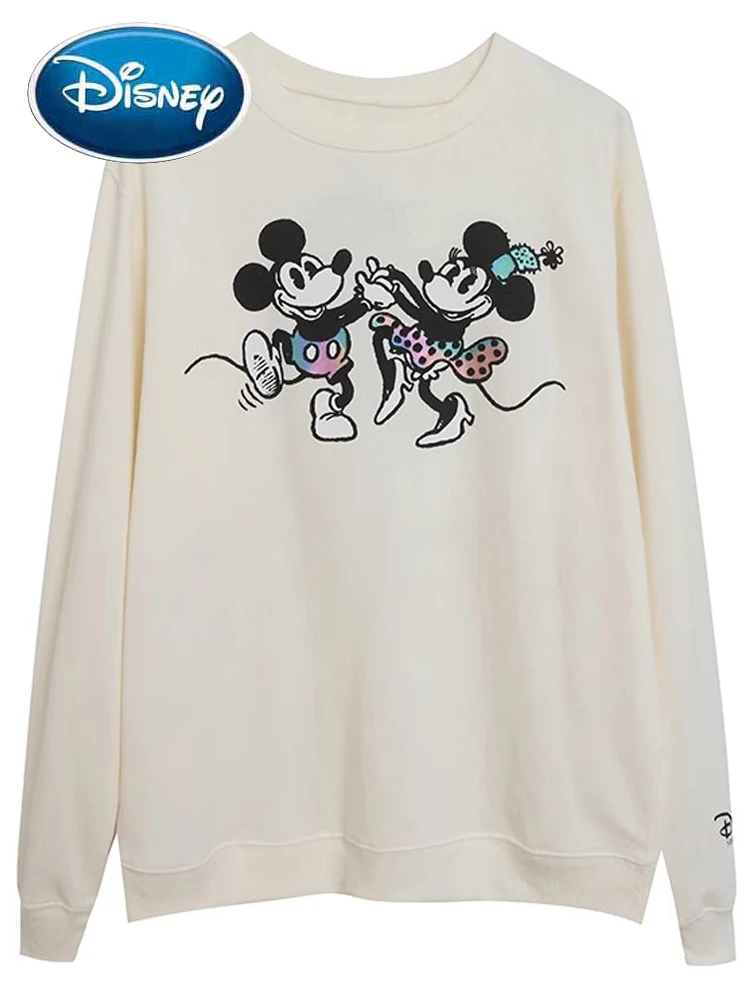 Disney 100 лет Wonder свитшот с Микки и Минни Маус мультяшным принтом Модный женский
