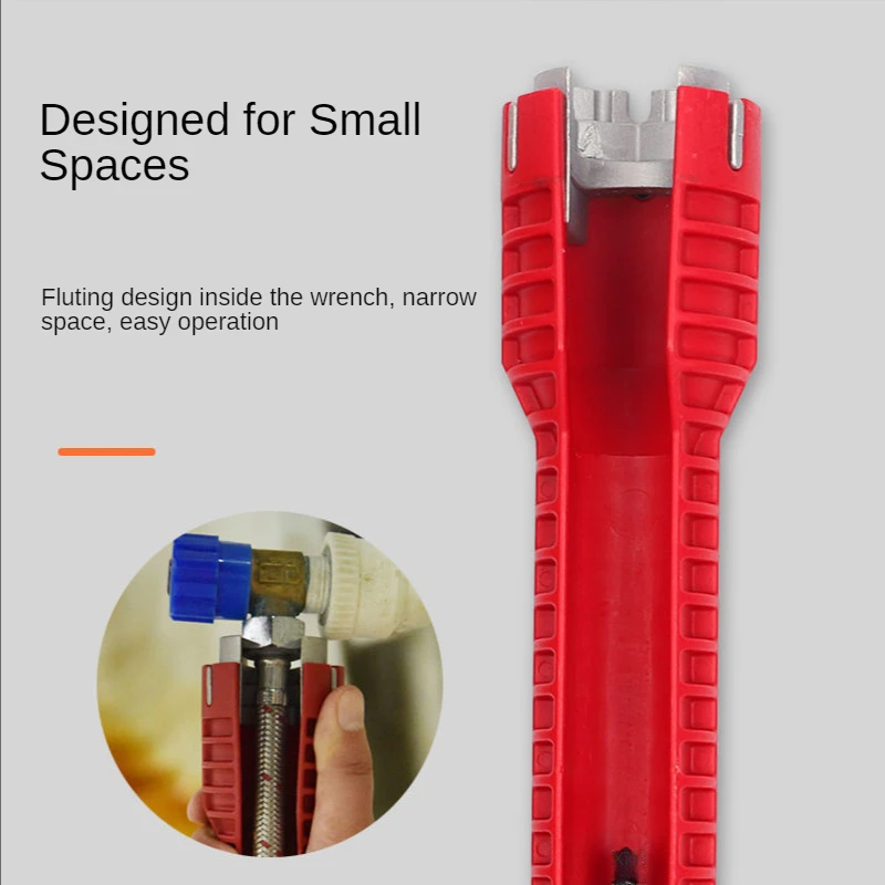 

8 In 1 Sink Magic Wrench Tool Multi-function Pipe Wrench Tool Universal Water Pipe Faucet Bathroom Installation Tool