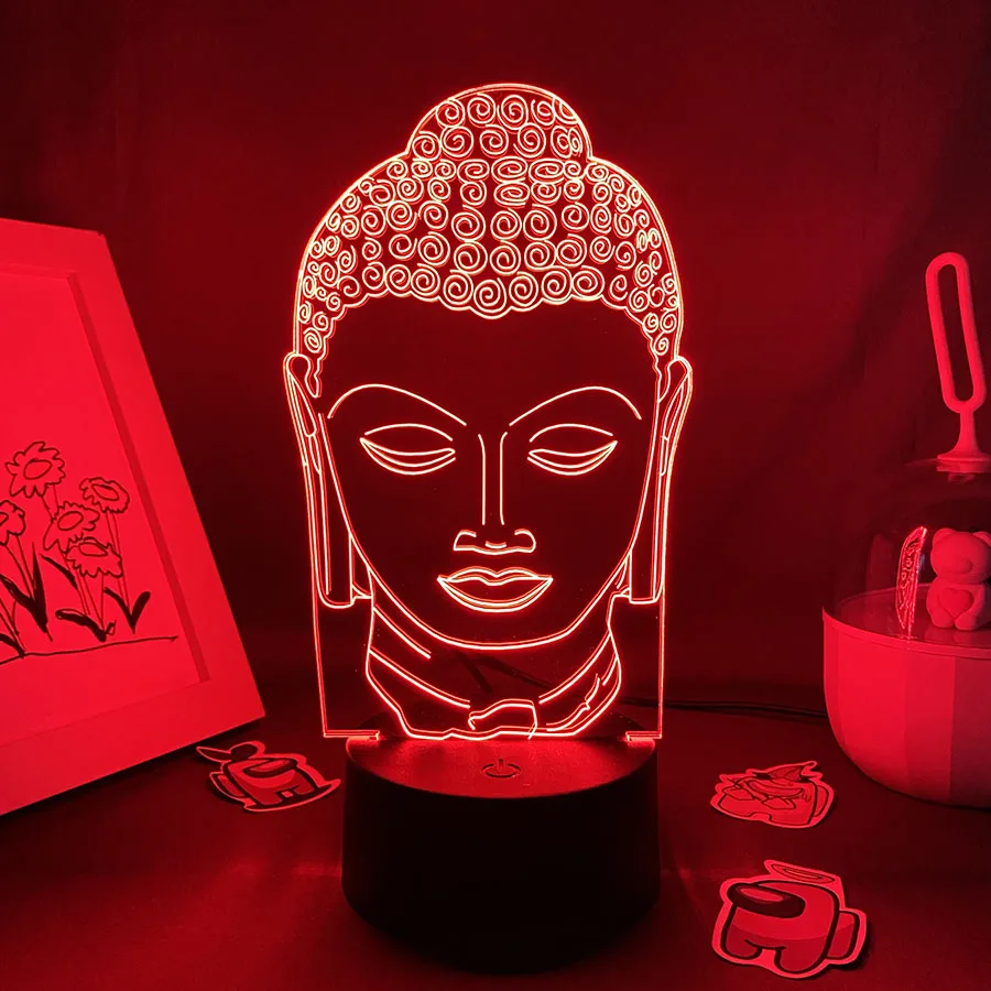 

Buddha Bodhisattva 3D LED Neon Night Lights Birthday Gift for Friend Bedroom Manga Decor Best Selling Lava Lamp Buddha Xmas Gift