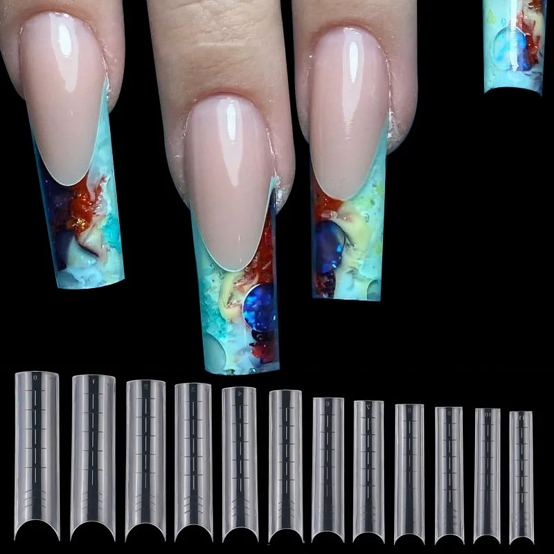 

Nail Form Square Build Nails Top Form Extension Arched Top Forms Mold For Poly UV Gel Extended False Tips