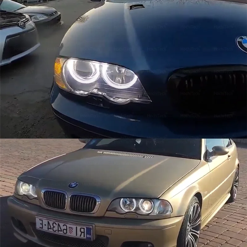Кольца с белыми светодиодсветодиодный кристаллами для BMW 3 5 7 series E36 E38 E39 E46 M3 525i 528i