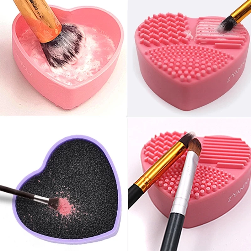 Щетки для макияжа чистящий коврик щетка мытья основы скруббер чистки очистки