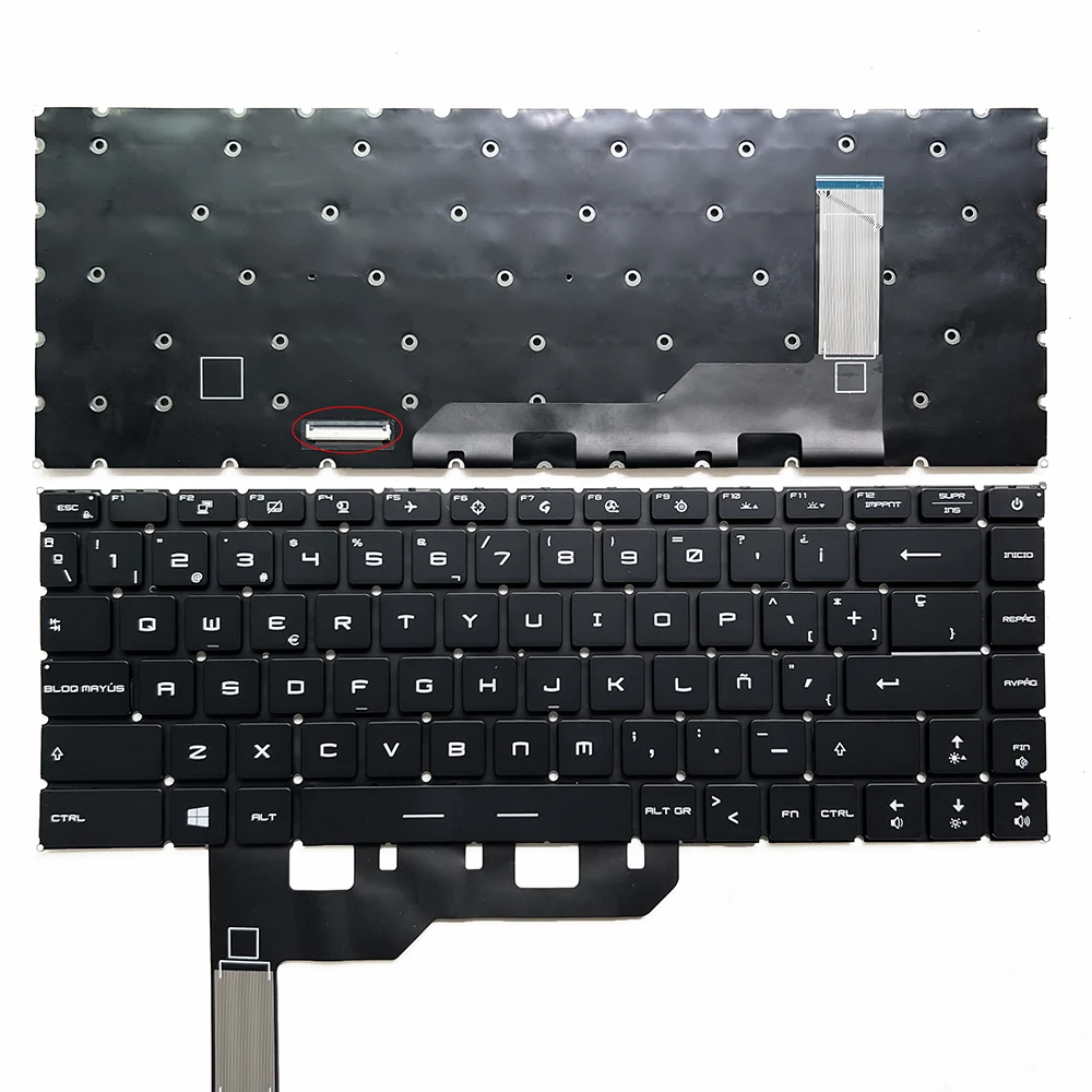GS66 Испанская клавиатура с RGB-подсветкой для MSI GS66Stealth 10SD 10SE 10SF 10UH 10UE 10UG MS-1541 MS-16V1/16V3