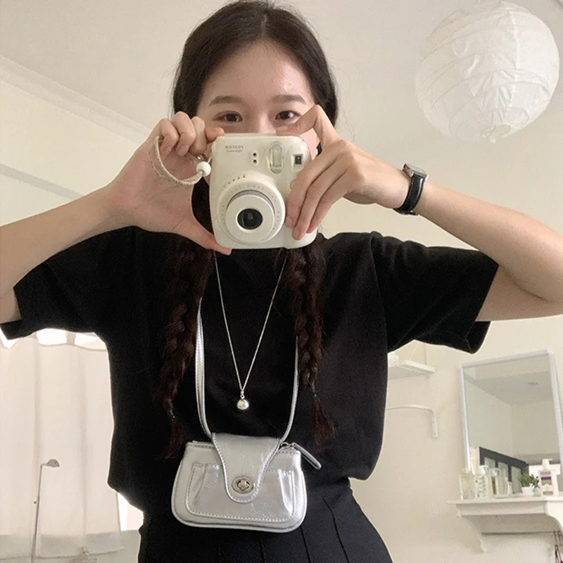 Мини-сумки на плечо для женщин новинка 2024 женская сумка-Кроссбоди серебристый