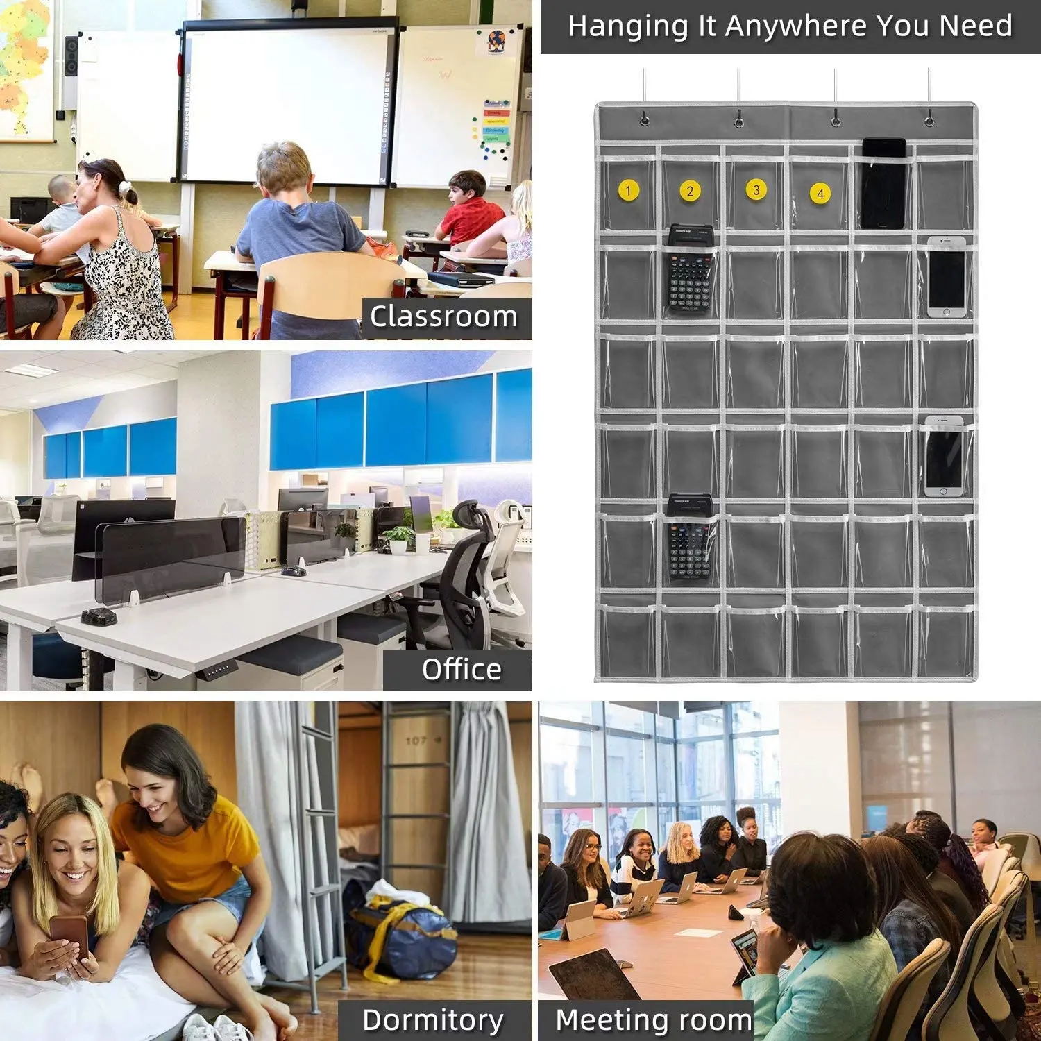 Подвесной органайзер для мобильного телефона подвесная сумка хранения учебного