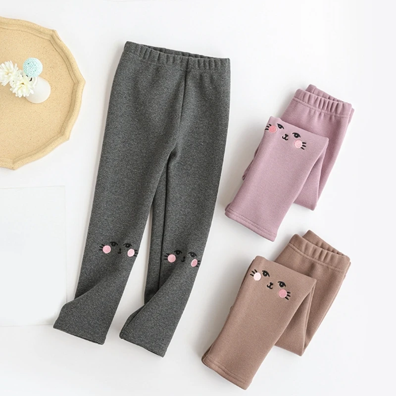 

Детские осенние леггинсы для девочек, зимние Термолеггинсы, леггинсы, удобные длинные брюки