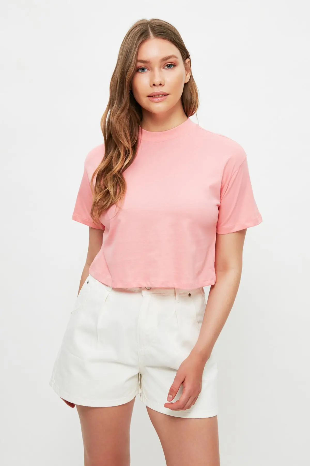 

Белые плиссированные джинсовые шорты из 100 органического хлопка TWOSS20SR0129