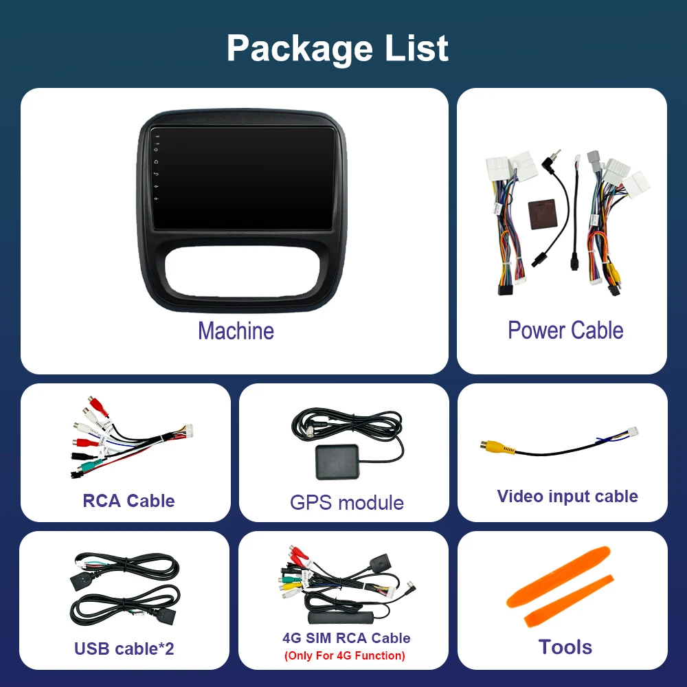 Для Renault Trafic 3 2014-2021 для Opel Vivaro B 2014-2018 Android Автомобильный видеорадиоплеер Carplay GPS