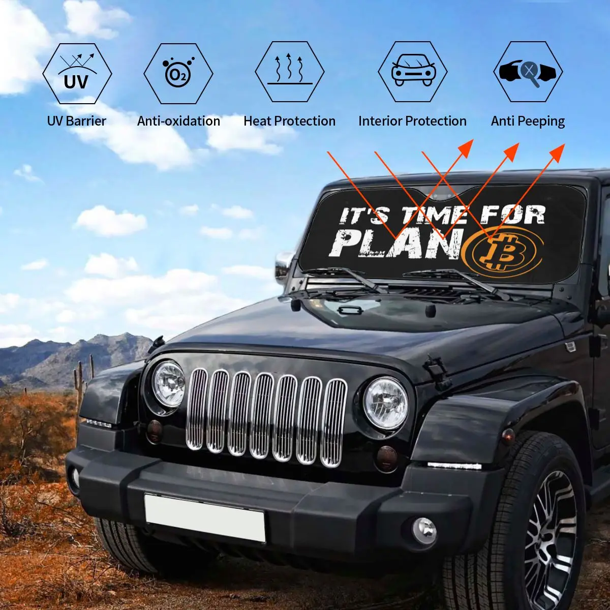 Пришло время для Plan B Биткоин BTC солнцезащитный козырек на лобовое стекло защита